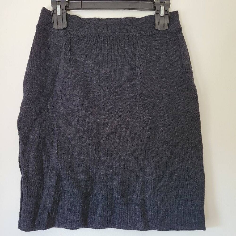 The Territory Ahead Charcoal Wool Blend Knit Skirt Size S Mini Winter Soft